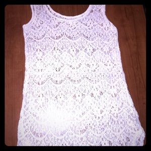 White tank top cover up